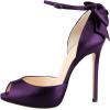 imageFSJ Women Stiletto High Heels Sandals Peep Toe Pumps Ankle Straps Bows Bridal Dress Party Shoes with Buckle Size 415 USPurple