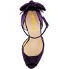 imageFSJ Women Stiletto High Heels Sandals Peep Toe Pumps Ankle Straps Bows Bridal Dress Party Shoes with Buckle Size 415 USPurple
