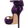 imageFSJ Women Stiletto High Heels Sandals Peep Toe Pumps Ankle Straps Bows Bridal Dress Party Shoes with Buckle Size 415 USPurple
