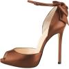 imageFSJ Women Stiletto High Heels Sandals Peep Toe Pumps Ankle Straps Bows Bridal Dress Party Shoes with Buckle Size 415 USSaddle Brown