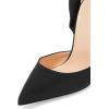 imageFSJ Women Strappy Ankle Wrap Sandal Ribbon Laceup Stiletto High Heels Pointed Toe DOrsay Slingback Pump Shoe Size 415 USBlack