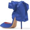 imageFSJ Women Strappy Ankle Wrap Sandal Ribbon Laceup Stiletto High Heels Pointed Toe DOrsay Slingback Pump Shoe Size 415 USBlue