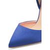 imageFSJ Women Strappy Ankle Wrap Sandal Ribbon Laceup Stiletto High Heels Pointed Toe DOrsay Slingback Pump Shoe Size 415 USBlue