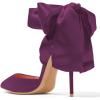 imageFSJ Women Strappy Ankle Wrap Sandal Ribbon Laceup Stiletto High Heels Pointed Toe DOrsay Slingback Pump Shoe Size 415 USDark Purple