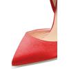 imageFSJ Women Strappy Ankle Wrap Sandal Ribbon Laceup Stiletto High Heels Pointed Toe DOrsay Slingback Pump Shoe Size 415 USRed