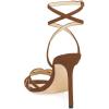 imageFSJ Women Strappy Open Toe Stiletto High Heels Ankle Wrap Dress Sandals Cutout Prom Shoes Size 415 USBrown