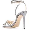 imageFSJ Women Strappy Open Toe Stiletto High Heels Ankle Wrap Dress Sandals Cutout Prom Shoes Size 415 USGrey