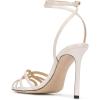 imageFSJ Women Strappy Open Toe Stiletto High Heels Ankle Wrap Dress Sandals Cutout Prom Shoes Size 415 USIvory