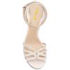 imageFSJ Women Strappy Open Toe Stiletto High Heels Ankle Wrap Dress Sandals Cutout Prom Shoes Size 415 USIvory