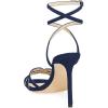 imageFSJ Women Strappy Open Toe Stiletto High Heels Ankle Wrap Dress Sandals Cutout Prom Shoes Size 415 USNavy Blue