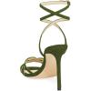 imageFSJ Women Strappy Open Toe Stiletto High Heels Ankle Wrap Dress Sandals Cutout Prom Shoes Size 415 USOlive Green