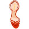 imageFSJ Women Strappy Open Toe Stiletto High Heels Ankle Wrap Dress Sandals Cutout Prom Shoes Size 415 USOrange
