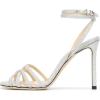 imageFSJ Women Strappy Open Toe Stiletto High Heels Ankle Wrap Dress Sandals Cutout Prom Shoes Size 415 USSilver