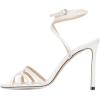 imageFSJ Women Strappy Open Toe Stiletto High Heels Ankle Wrap Dress Sandals Cutout Prom Shoes Size 415 USWhite