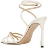 imageFSJ Women Strappy Open Toe Stiletto High Heels Ankle Wrap Dress Sandals Cutout Prom Shoes Size 415 USWhite
