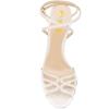 imageFSJ Women Strappy Open Toe Stiletto High Heels Ankle Wrap Dress Sandals Cutout Prom Shoes Size 415 USWhite