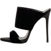 imageFSJ Women Versatile Open Toe High Heel Mules Backless Shoes Feminine Slingback Stiletto Slide Sandals Slip on Slipper Size 415 USBlack