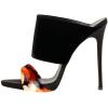 imageFSJ Women Versatile Open Toe High Heel Mules Backless Shoes Feminine Slingback Stiletto Slide Sandals Slip on Slipper Size 415 USBlack Orange