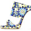 imageFSJ Women Versatile Open Toe High Heel Mules Backless Shoes Feminine Slingback Stiletto Slide Sandals Slip on Slipper Size 415 USBlue Flora