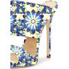 imageFSJ Women Versatile Open Toe High Heel Mules Backless Shoes Feminine Slingback Stiletto Slide Sandals Slip on Slipper Size 415 USBlue Flora