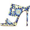imageFSJ Women Versatile Open Toe High Heel Mules Backless Shoes Feminine Slingback Stiletto Slide Sandals Slip on Slipper Size 415 USBlue Flora