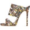 imageFSJ Women Versatile Open Toe High Heel Mules Backless Shoes Feminine Slingback Stiletto Slide Sandals Slip on Slipper Size 415 USButterfly