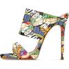 imageFSJ Women Versatile Open Toe High Heel Mules Backless Shoes Feminine Slingback Stiletto Slide Sandals Slip on Slipper Size 415 USCartoon