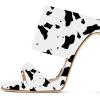 imageFSJ Women Versatile Open Toe High Heel Mules Backless Shoes Feminine Slingback Stiletto Slide Sandals Slip on Slipper Size 415 USCow