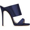 imageFSJ Women Versatile Open Toe High Heel Mules Backless Shoes Feminine Slingback Stiletto Slide Sandals Slip on Slipper Size 415 USDark Blue