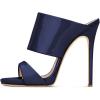 imageFSJ Women Versatile Open Toe High Heel Mules Backless Shoes Feminine Slingback Stiletto Slide Sandals Slip on Slipper Size 415 USDark Blue