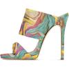 imageFSJ Women Versatile Open Toe High Heel Mules Backless Shoes Feminine Slingback Stiletto Slide Sandals Slip on Slipper Size 415 USDrift Sand