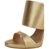 imageFSJ Women Versatile Open Toe High Heel Mules Backless Shoes Feminine Slingback Stiletto Slide Sandals Slip on Slipper Size 415 USGold