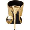 imageFSJ Women Versatile Open Toe High Heel Mules Backless Shoes Feminine Slingback Stiletto Slide Sandals Slip on Slipper Size 415 USGold Snake