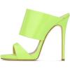 imageFSJ Women Versatile Open Toe High Heel Mules Backless Shoes Feminine Slingback Stiletto Slide Sandals Slip on Slipper Size 415 USLemon