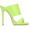 imageFSJ Women Versatile Open Toe High Heel Mules Backless Shoes Feminine Slingback Stiletto Slide Sandals Slip on Slipper Size 415 USLemon