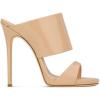 imageFSJ Women Versatile Open Toe High Heel Mules Backless Shoes Feminine Slingback Stiletto Slide Sandals Slip on Slipper Size 415 USNude