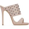 imageFSJ Women Versatile Open Toe High Heel Mules Backless Shoes Feminine Slingback Stiletto Slide Sandals Slip on Slipper Size 415 USNudestudded