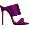 imageFSJ Women Versatile Open Toe High Heel Mules Backless Shoes Feminine Slingback Stiletto Slide Sandals Slip on Slipper Size 415 USPurple