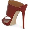 imageFSJ Women Versatile Open Toe High Heel Mules Backless Shoes Feminine Slingback Stiletto Slide Sandals Slip on Slipper Size 415 USRedbrown
