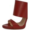 imageFSJ Women Versatile Open Toe High Heel Mules Backless Shoes Feminine Slingback Stiletto Slide Sandals Slip on Slipper Size 415 USRedbrown