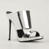 imageFSJ Women Versatile Open Toe High Heel Mules Backless Shoes Feminine Slingback Stiletto Slide Sandals Slip on Slipper Size 415 USSilver