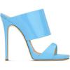 imageFSJ Women Versatile Open Toe High Heel Mules Backless Shoes Feminine Slingback Stiletto Slide Sandals Slip on Slipper Size 415 USSkyblue