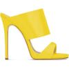 imageFSJ Women Versatile Open Toe High Heel Mules Backless Shoes Feminine Slingback Stiletto Slide Sandals Slip on Slipper Size 415 USYellow