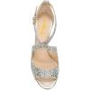 imageWomen Chic Gold Metal Chain Block High Heels Pumps Cross Strap Closed Open Toe Shoes Size 415 USSilver Glitter