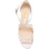 imageWomen Chic Gold Metal Chain Block High Heels Pumps Cross Strap Closed Open Toe Shoes Size 415 USWhite Lace