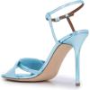 imageWomen Elegant Stiletto High Heels Ankle Strap Open Toe Sandals Prom Evening Dress Shoes Size 415 USBlue