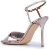 imageWomen Elegant Stiletto High Heels Ankle Strap Open Toe Sandals Prom Evening Dress Shoes Size 415 USGrey