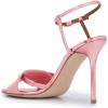 imageWomen Elegant Stiletto High Heels Ankle Strap Open Toe Sandals Prom Evening Dress Shoes Size 415 USPink