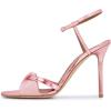 imageWomen Elegant Stiletto High Heels Ankle Strap Open Toe Sandals Prom Evening Dress Shoes Size 415 USPink