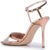 imageWomen Elegant Stiletto High Heels Ankle Strap Open Toe Sandals Prom Evening Dress Shoes Size 415 USRose Gold